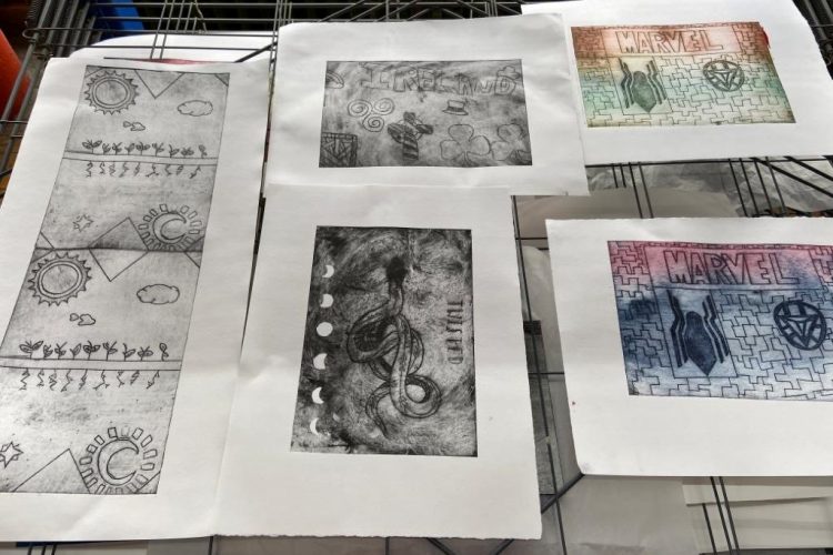 Young Carers Print Making at Spike Island Studios