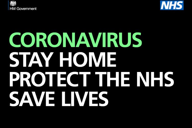 NHS graphic saying: Coronavirus: Stay home, Protect the NHS, Save Lives